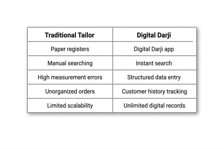 Real Comparison – Traditional vs Digital Tailor