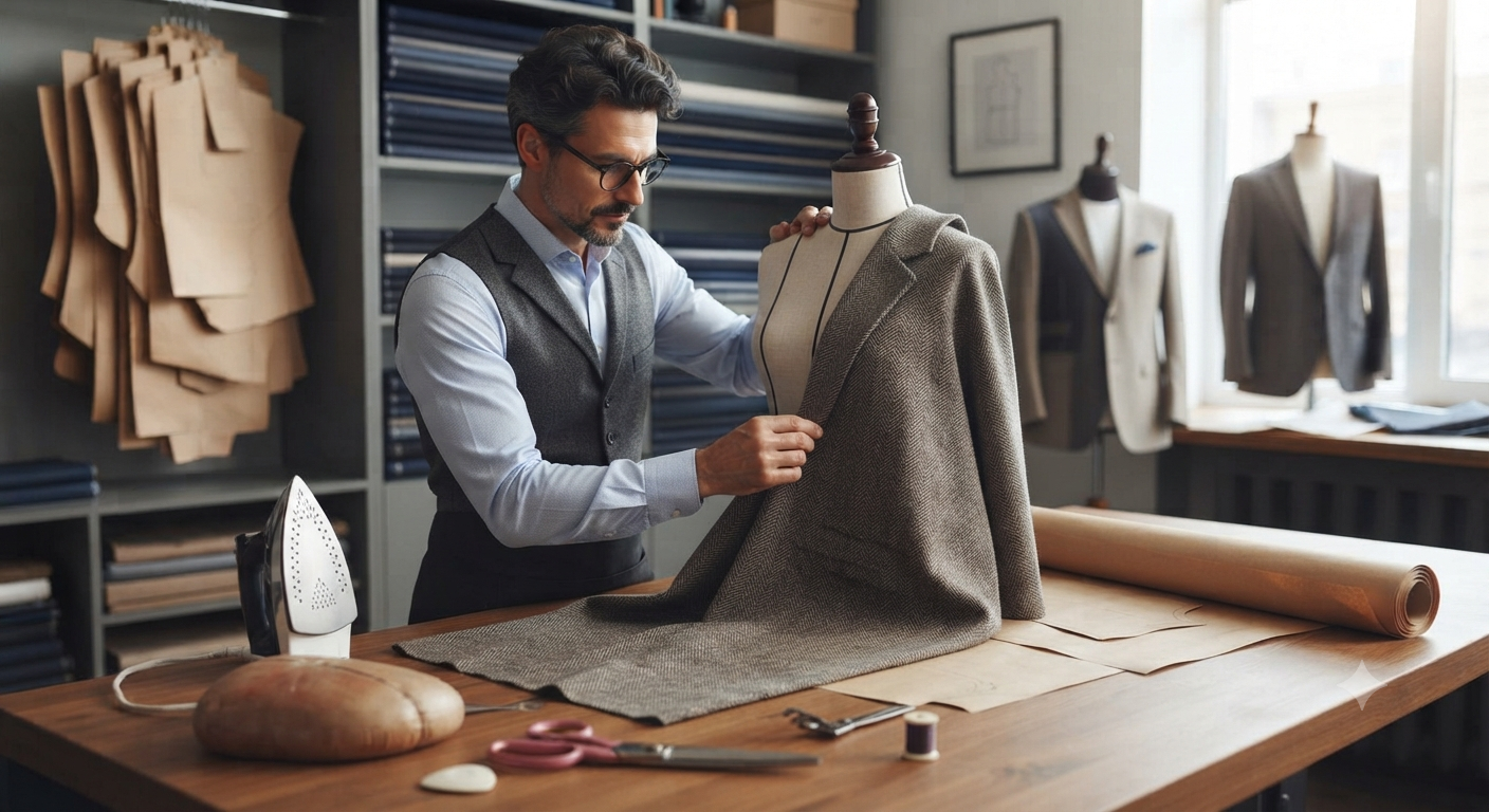 Boutique owner managing customer orders and deliveries with tailor management software